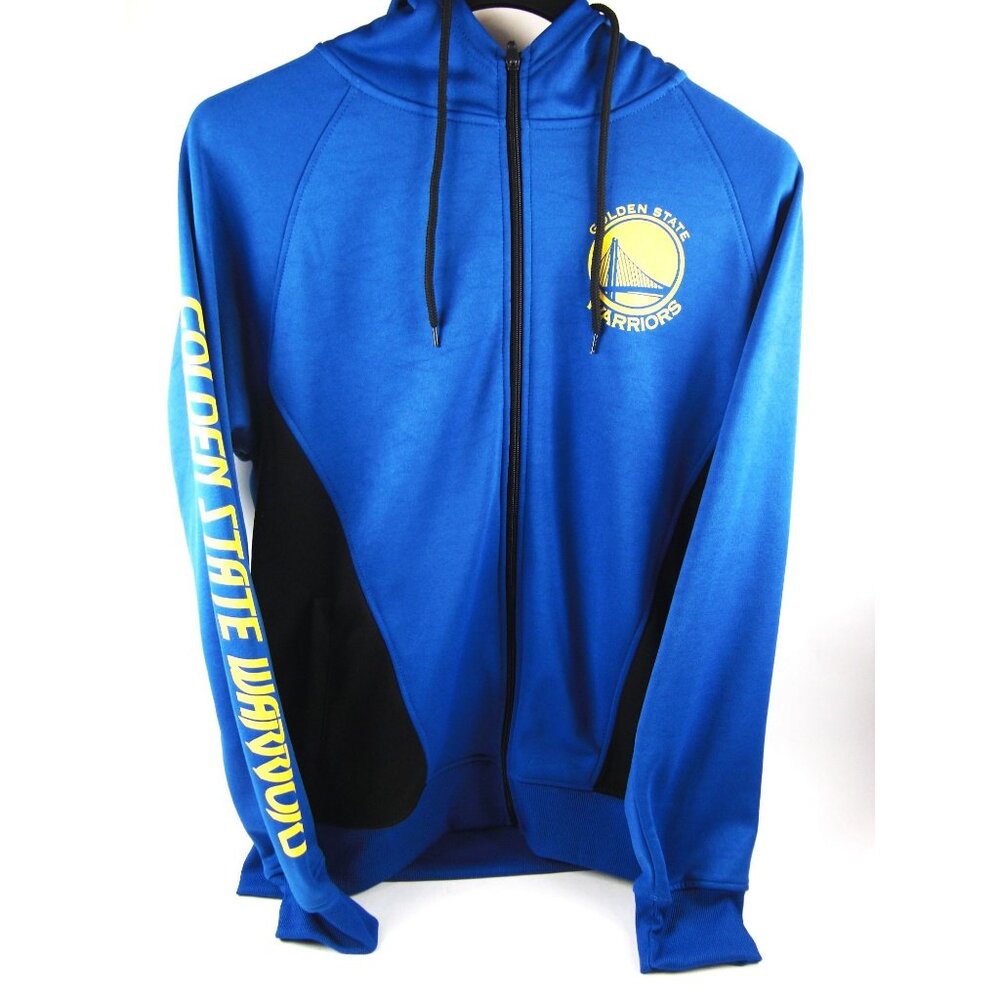 Golden State Warriors Blue Hoodie Zip up Mens Size Large
